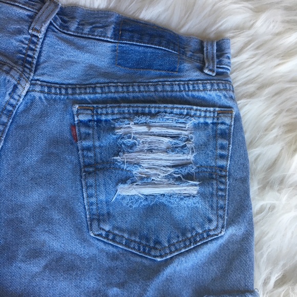 Levi’s Denim Ripped Shorts - Picture 6 of 8